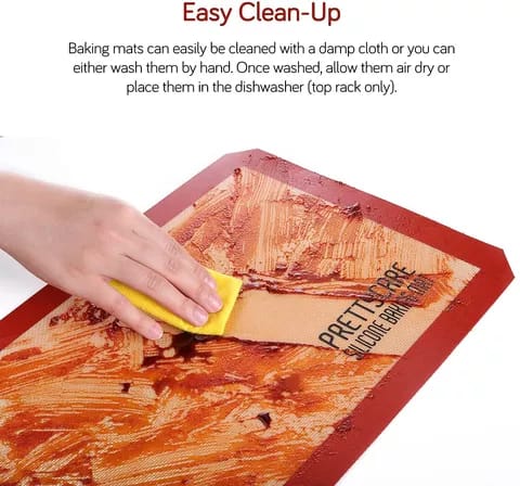 Non-Stick Silicone Oven Baking Mat Dough rolling Mat Sheet Glass Fibre  for Cake and pastry.