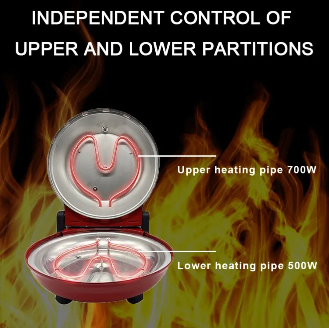 Electric Pizza Oven with Ceramic Stone Plate – Handmade Italian Style | 31cm Diameter