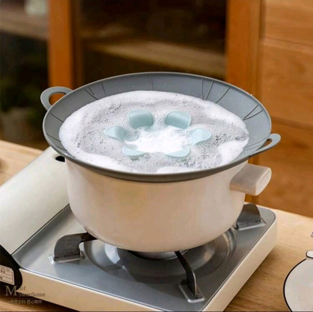 Silicone Spill Stopper Lid Cover – Multi-Functional Boil-Over Safeguard for Pots & Pans