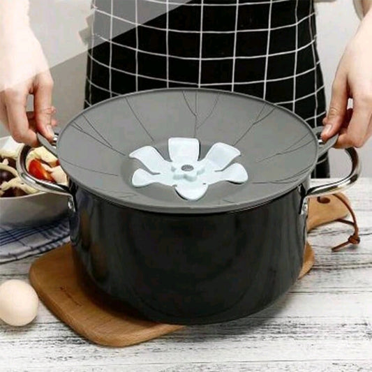 Silicone Spill Stopper Lid Cover – Multi-Functional Boil-Over Safeguard for Pots & Pans