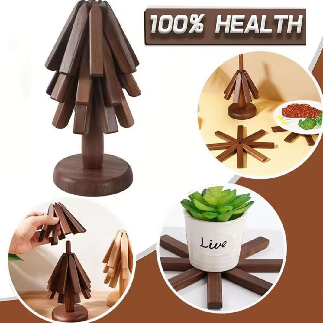 Wooden Trivet Anti-Scad Heat Resistant
