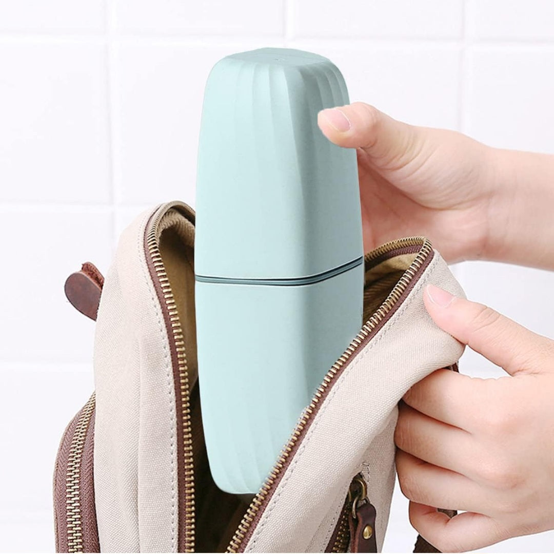 Travel Toothbrush Cup Case – Portable toothbrush & Toothpaste Holder with Cover