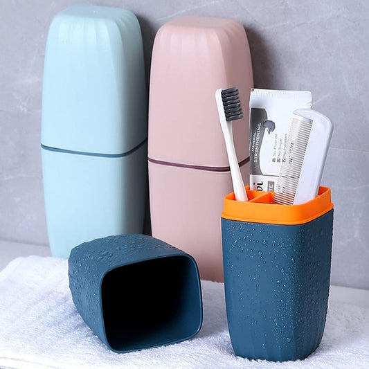 Travel Toothbrush Cup Case – Portable toothbrush & Toothpaste Holder with Cover