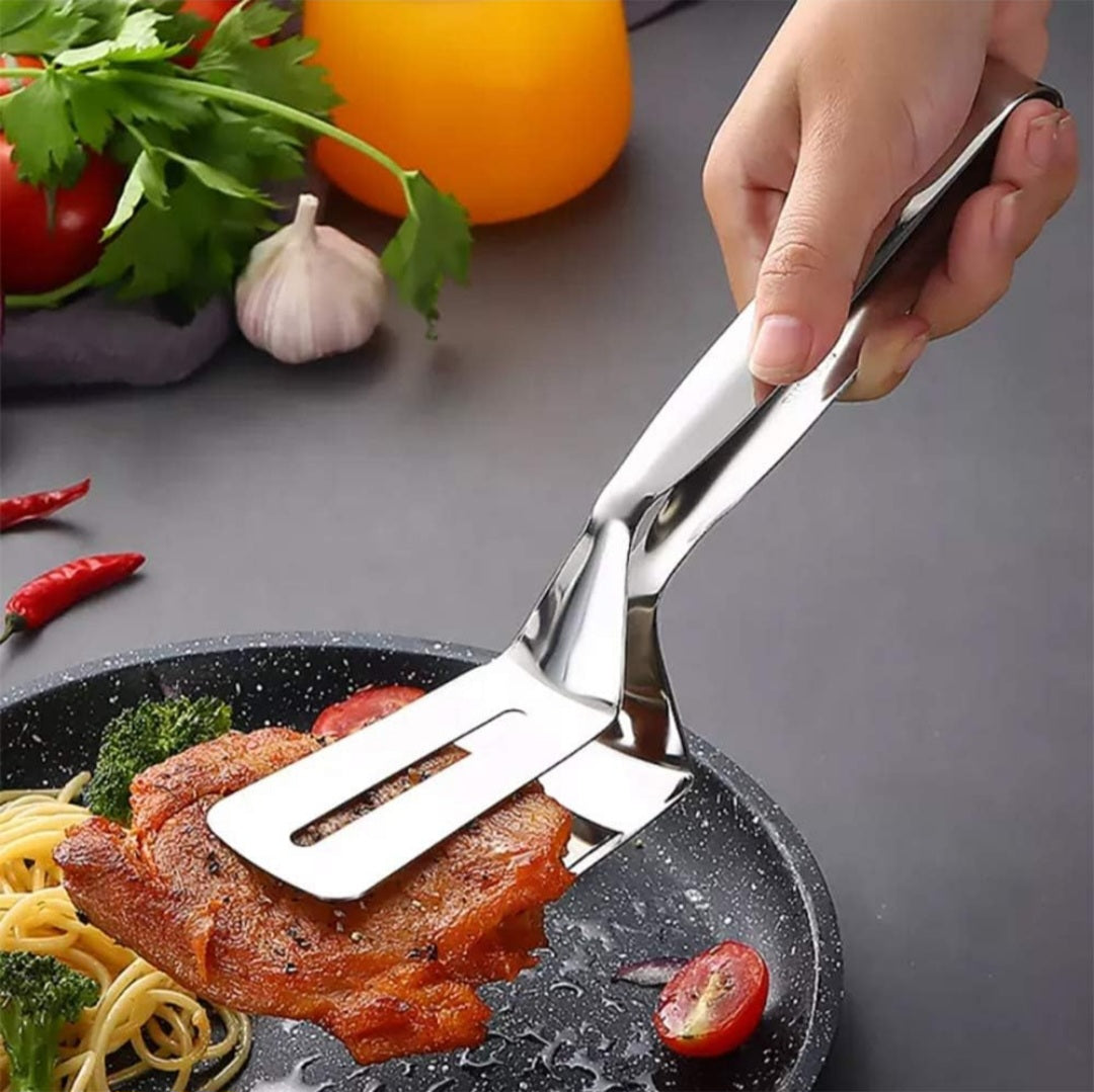 Multifunctional Stainless Steel Steak Clamp – Flip, Lift, and Serve with Ease