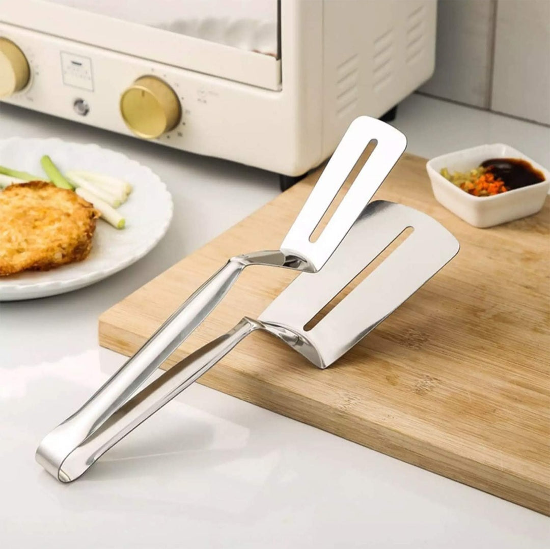 Multifunctional Stainless Steel Steak Clamp – Flip, Lift, and Serve with Ease