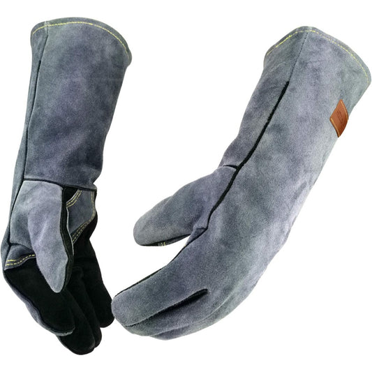 Extreme Fire and Heat Resistant Cowhide Leather Gloves with Aluminum Foil Insulation