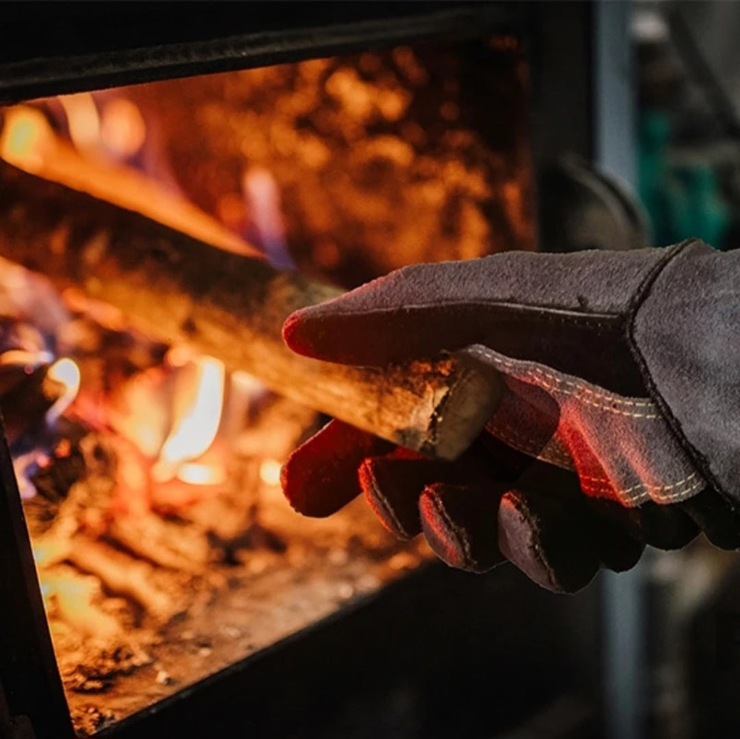 Extreme Fire and Heat Resistant Cowhide Leather Gloves with Aluminum Foil Insulation