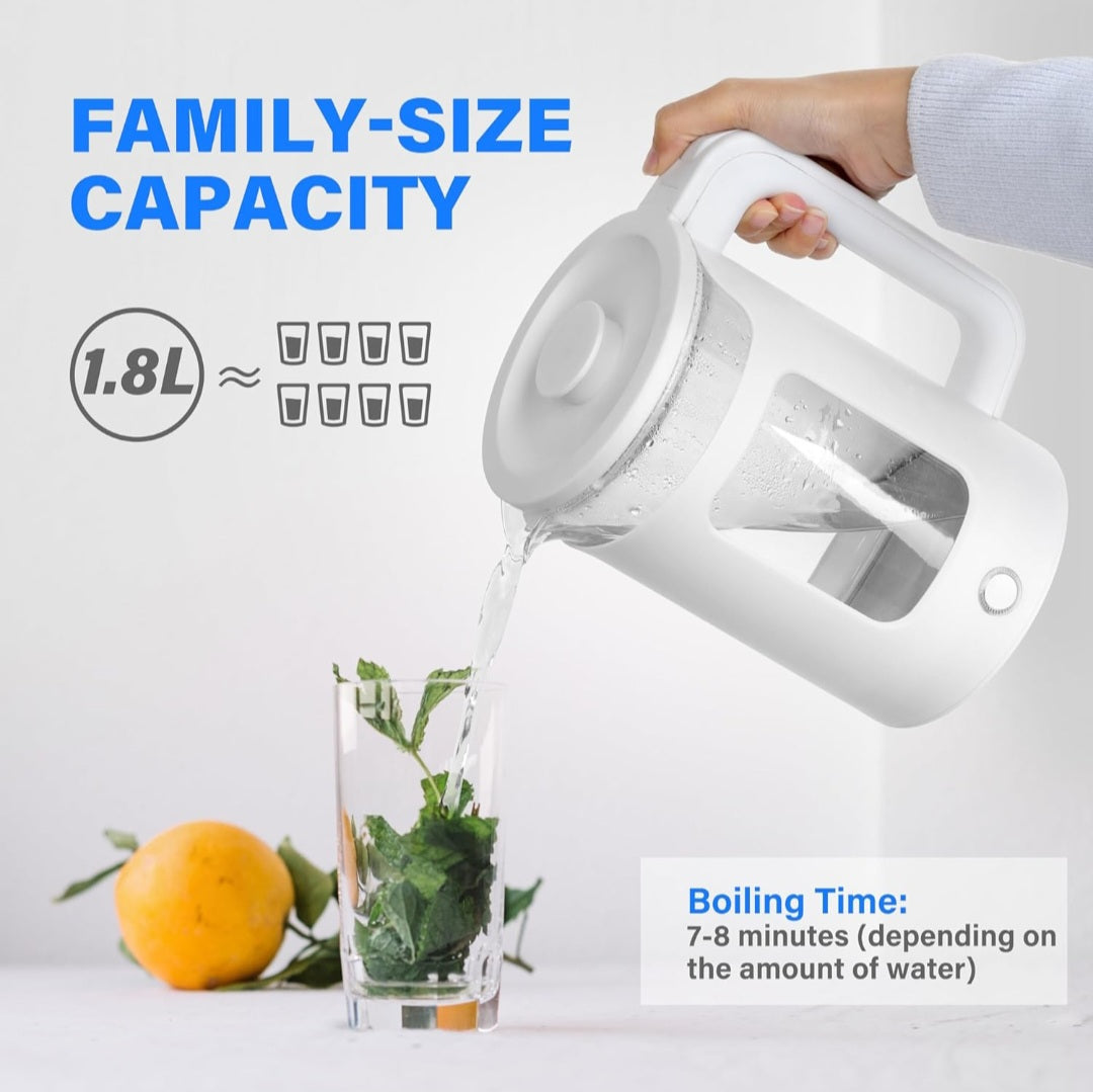 High-Quality Electric Kettle Health Pot – Green, White, Black Visual Design