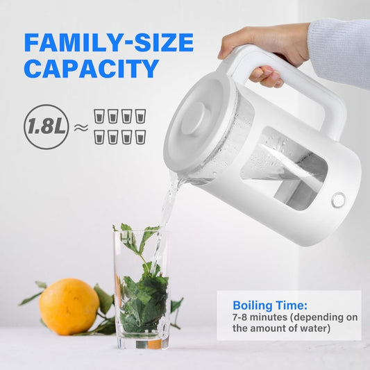 High-Quality Electric Kettle Health Pot – Green, White, Black Visual Design