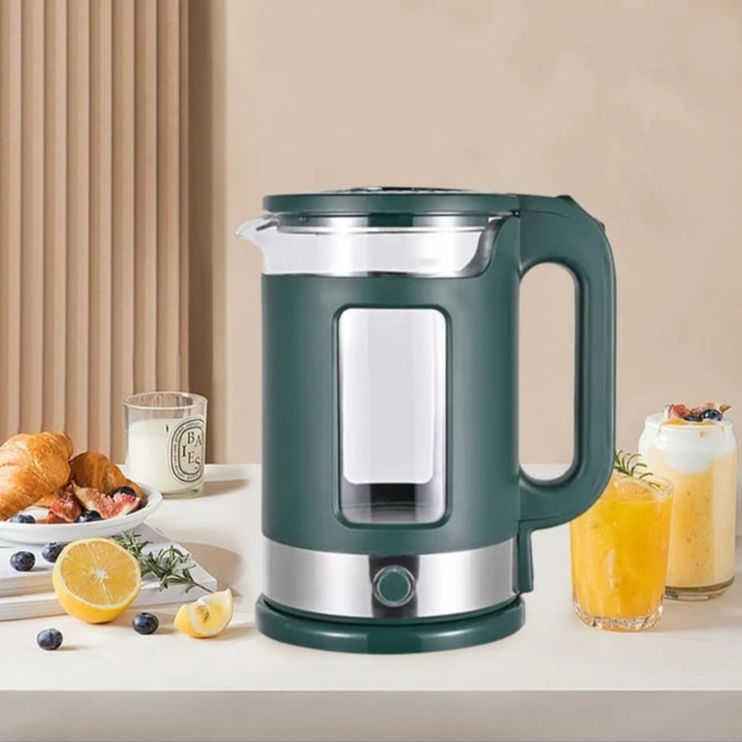 High-Quality Electric Kettle Health Pot – Green, White, Black Visual Design