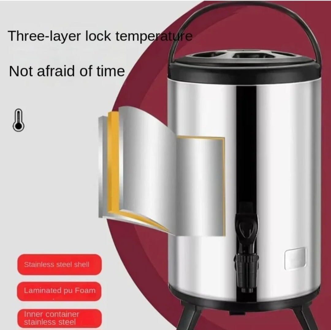 Stainless Steel Insulated Double Wall Beverage Dispenser 
Available in 6L and 8L Capacities