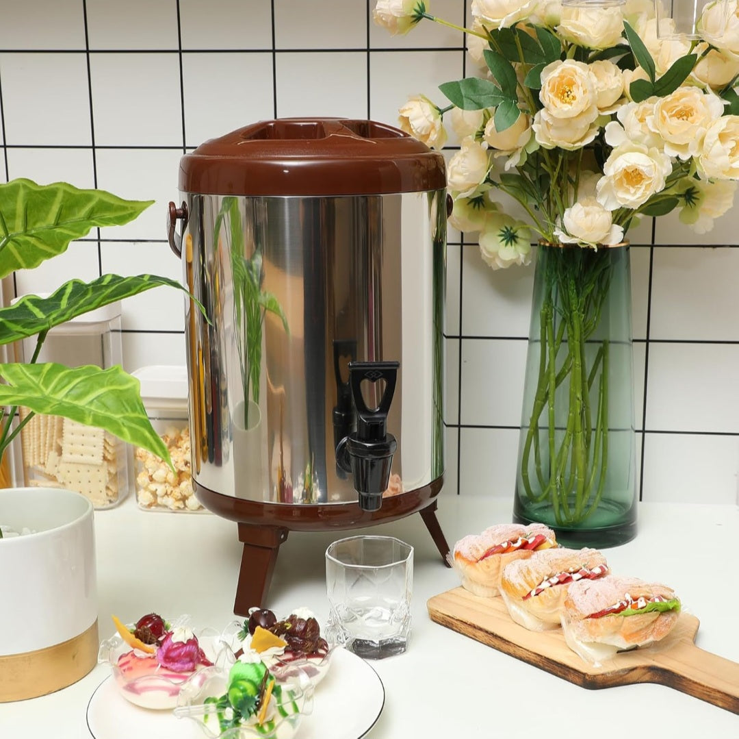 Stainless Steel Insulated Double Wall Beverage Dispenser 
Available in 6L and 8L Capacities