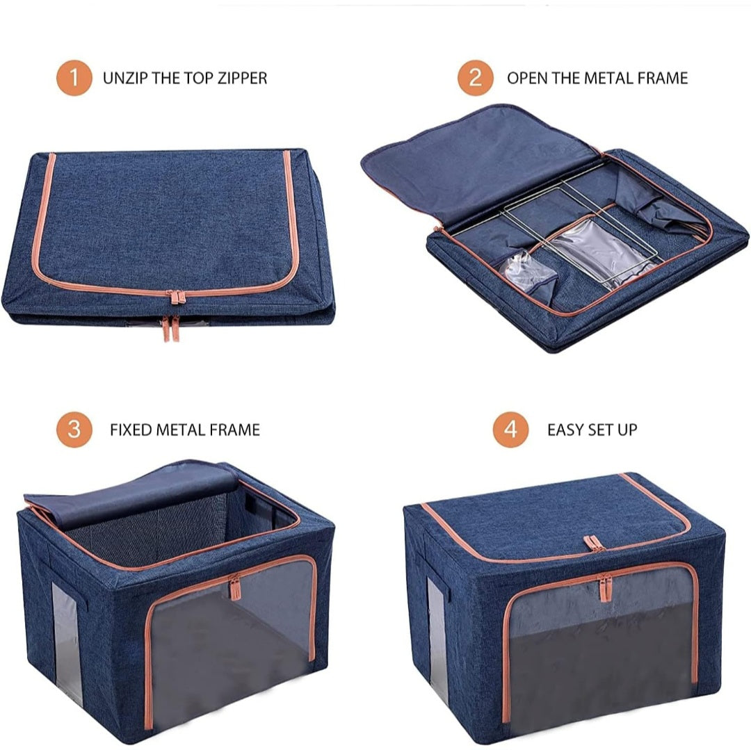 High-Quality Folding Clothes Storage Box – 66L / 80L / 100L