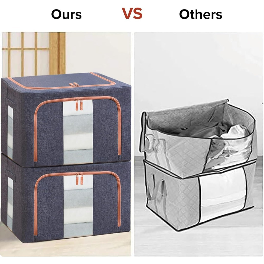 High-Quality Folding Clothes Storage Box – 66L / 80L / 100L