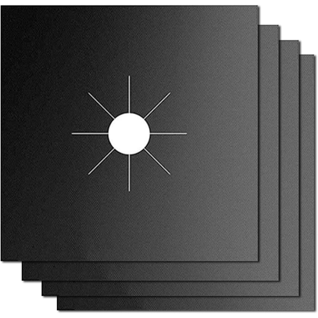 Showay Gas Stove Burner Covers – 6 Pack Reusable Non-Stick Liners