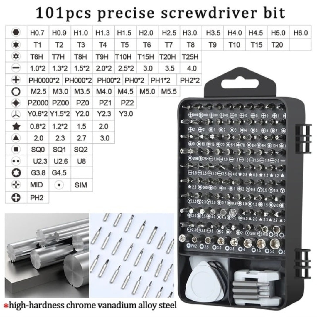 122-Piece Precision Screwdriver Set – Compact, Multi-Functional Toolkit for Home Maintenance