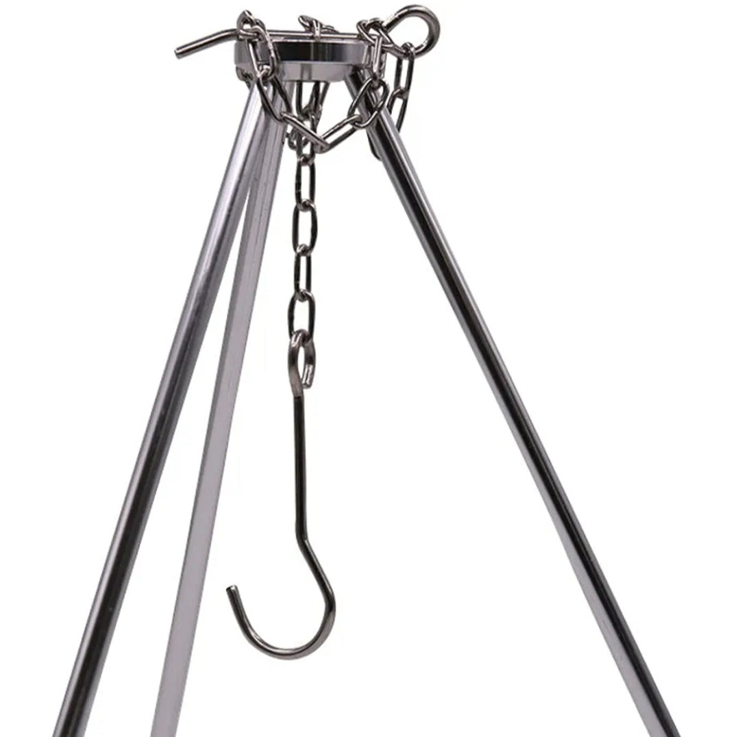 Portable Mini Camping Tripod – Adjustable Hanging Pot Holder (81 cm