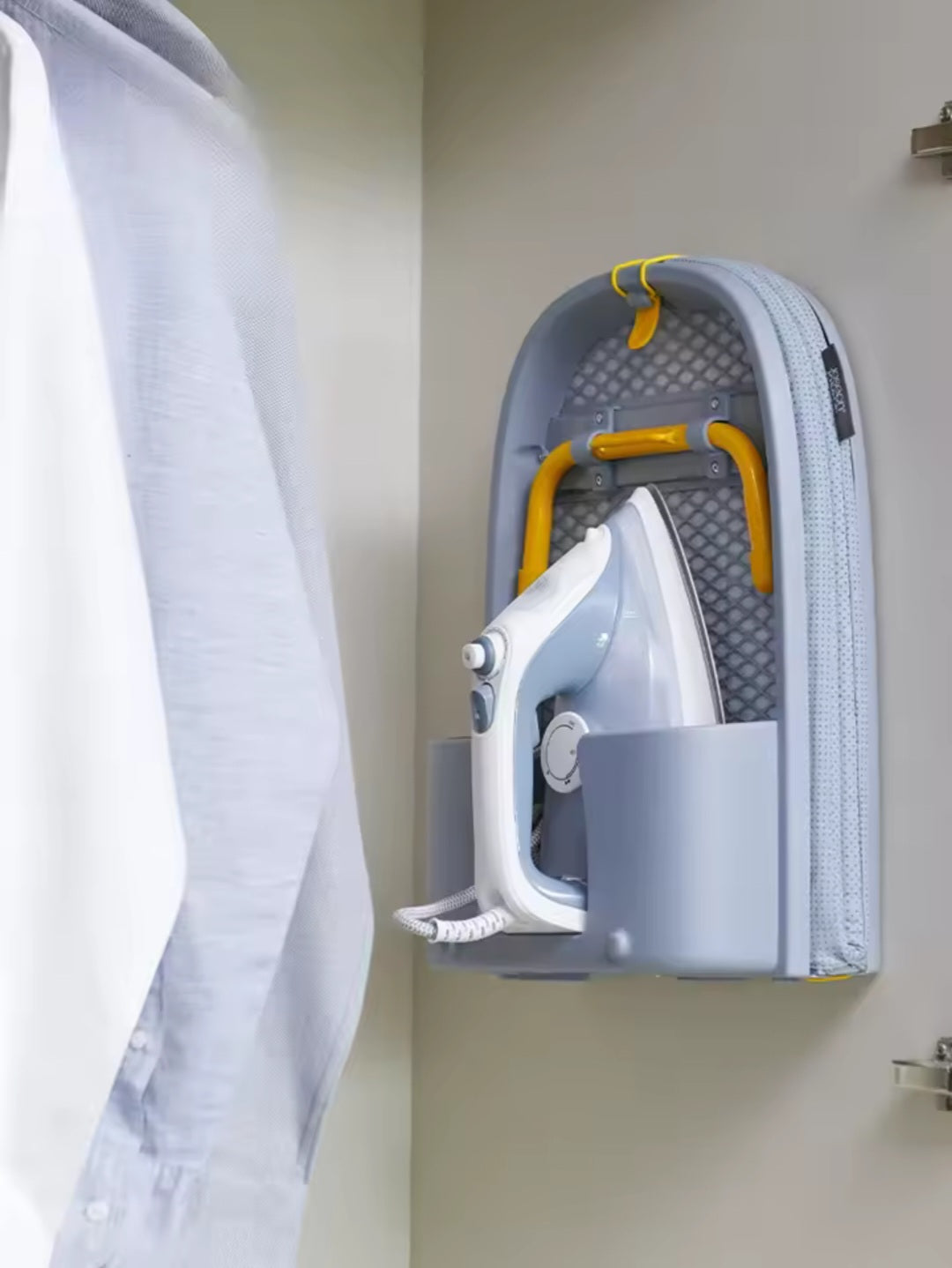89cm Wall-Mounted Folding Ironing Board – Heat Resistant with Hook