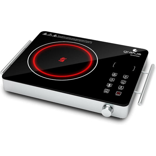 Gratus GR-IC214ZGC Infrared Cooker – 2200W | Touch Sensor & Knob Control