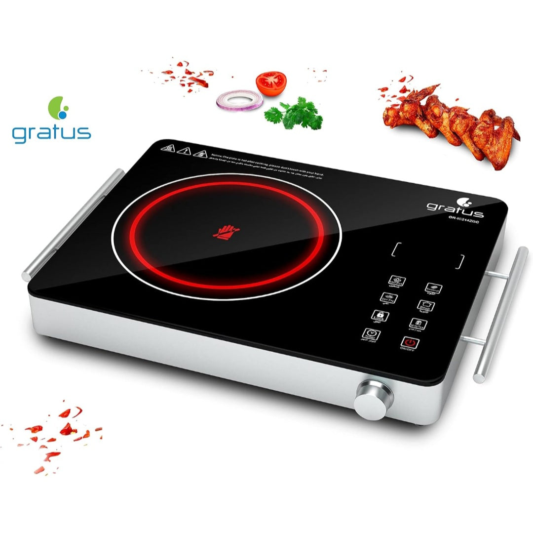 Gratus GR-IC214ZGC Infrared Cooker – 2200W | Touch Sensor & Knob Control