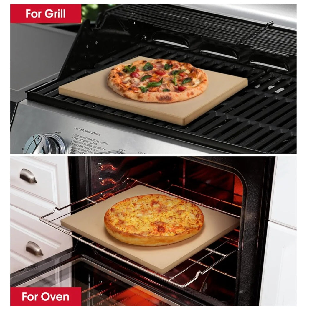 Culinary Couture Pizza cordierite Stone for Grill and Oven

Round (38cm x 1.5cm) | Rectangle (33cm x 38cm x 1.5cm