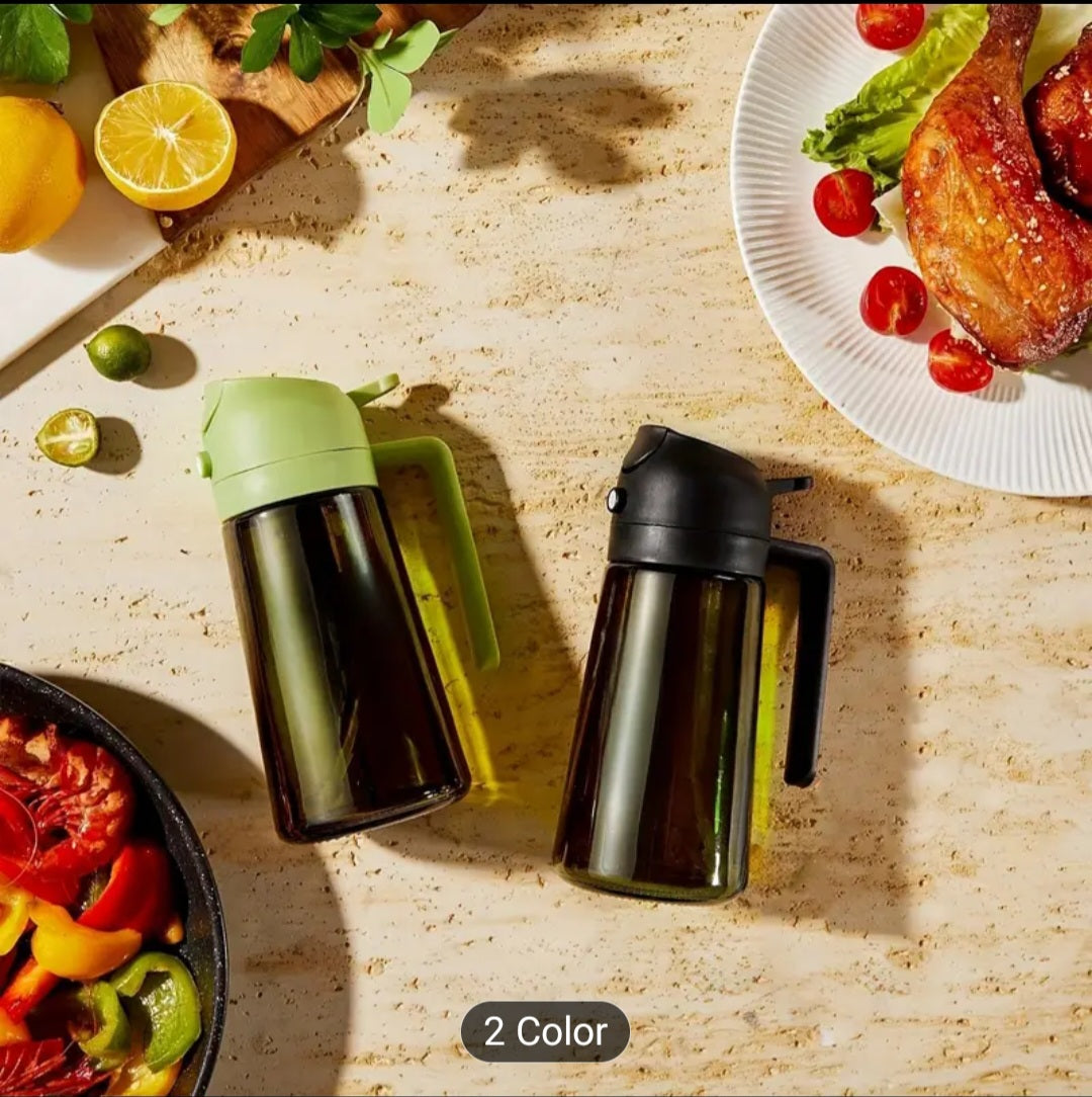 Glass Oil Dispenser Bottle with Handle 450ML – 18cm / 7in