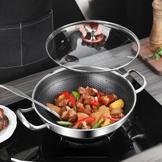 316 SUS Stainless Steel Honeycomp Cooking Pot – 3 Sizes