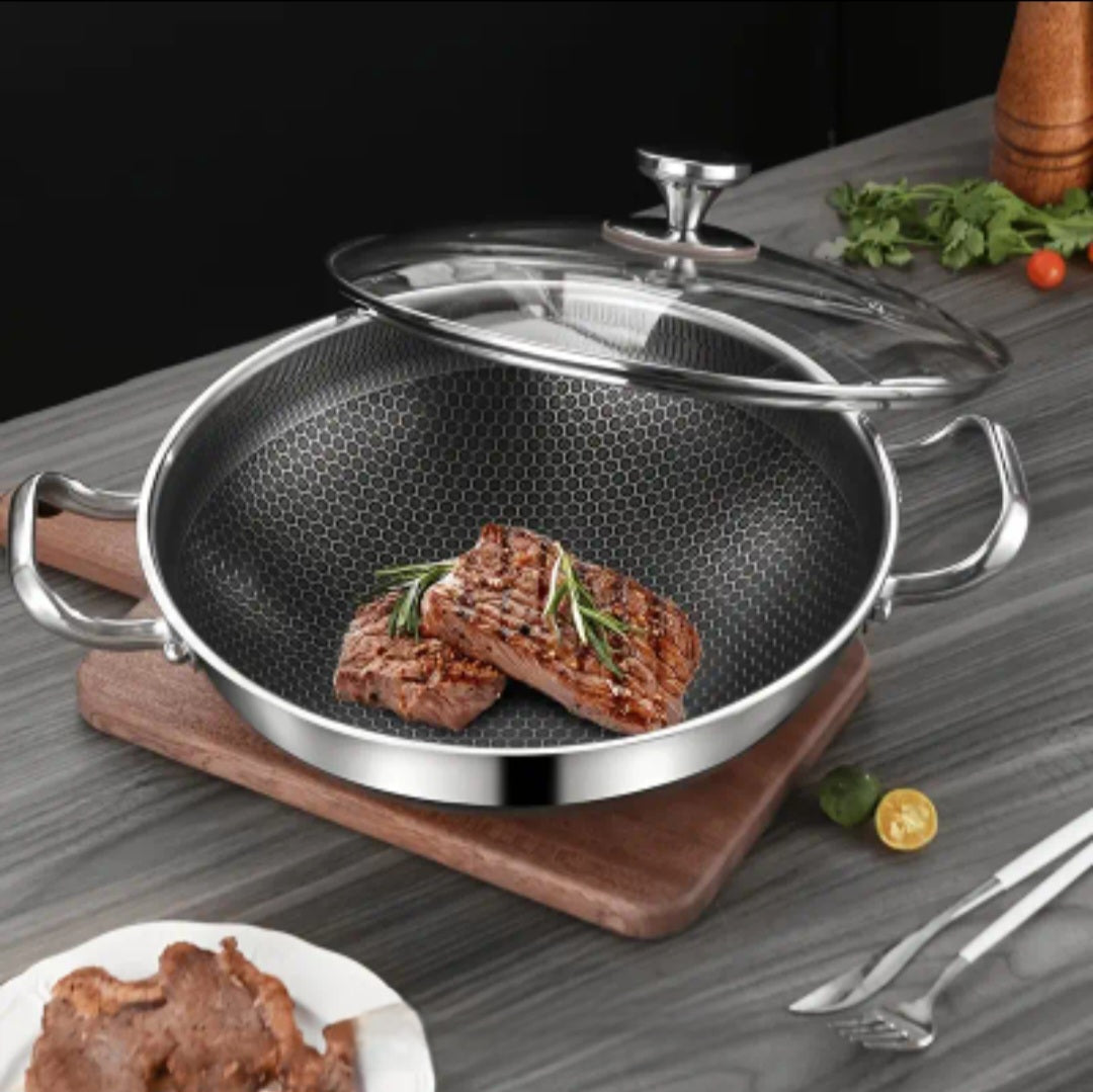 316 SUS Stainless Steel Honeycomp Cooking Pot – 3 Sizes