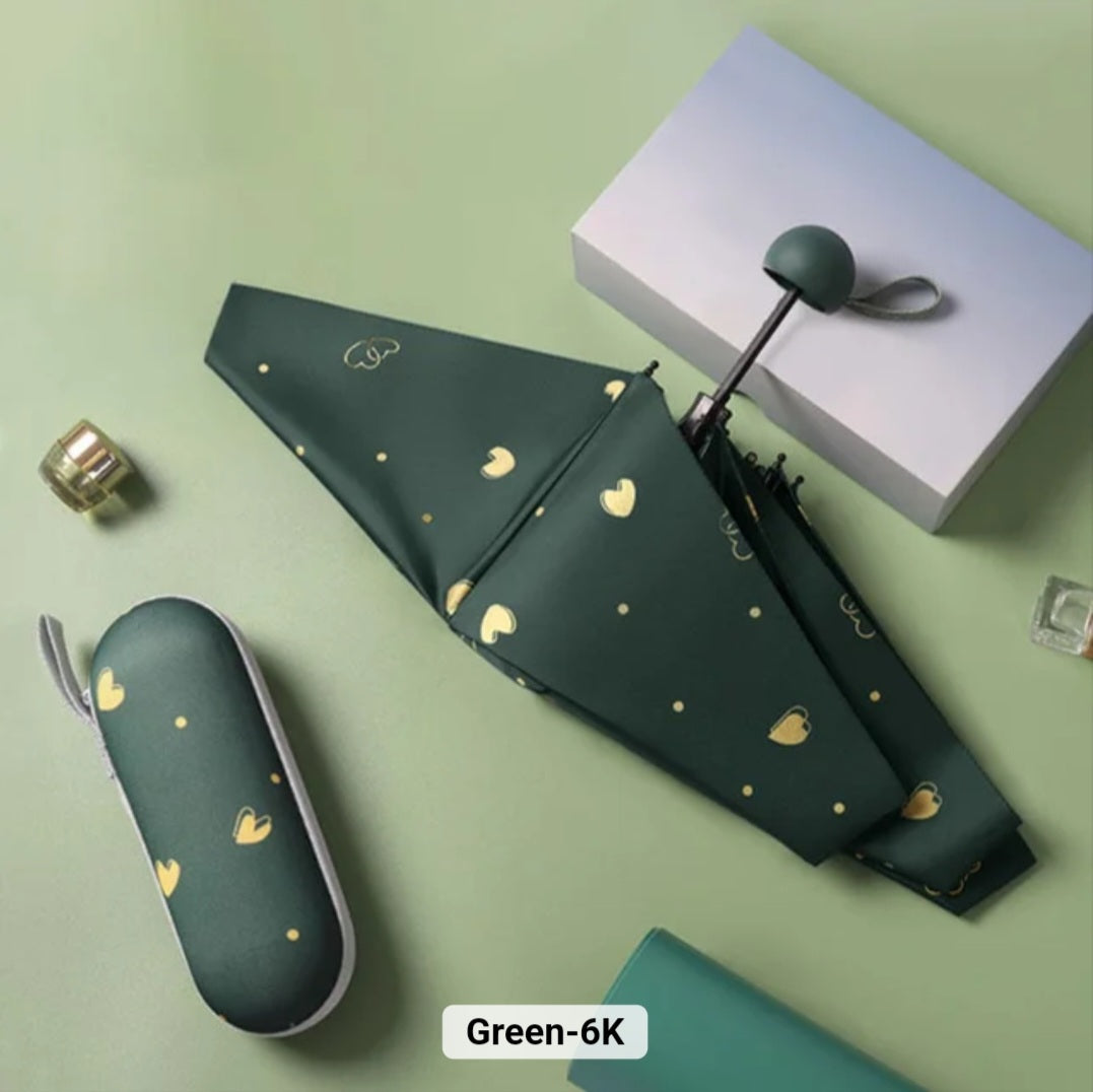 Ultra-Compact Mini Pocket Umbrella with UPF 50+ Sun Protection & water poof with unique Case