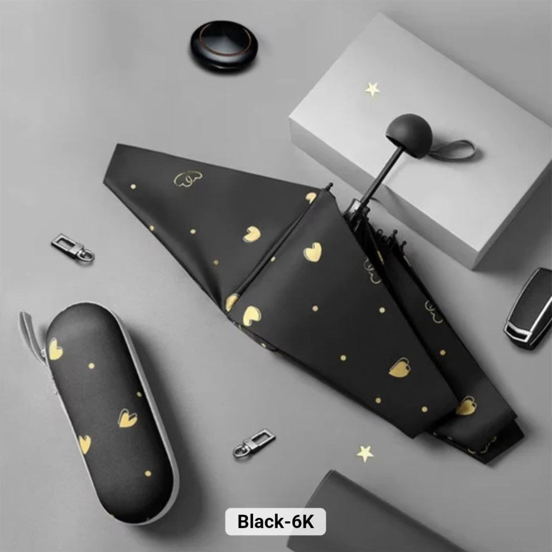 Ultra-Compact Mini Pocket Umbrella with UPF 50+ Sun Protection & water poof with unique Case