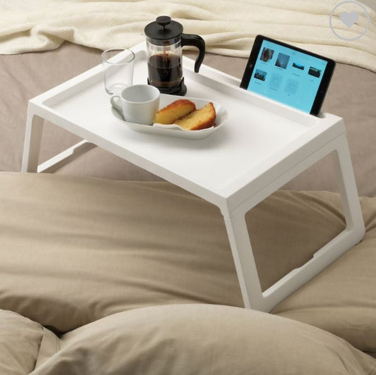 IKEA Style Bed Tray – Grey & White
