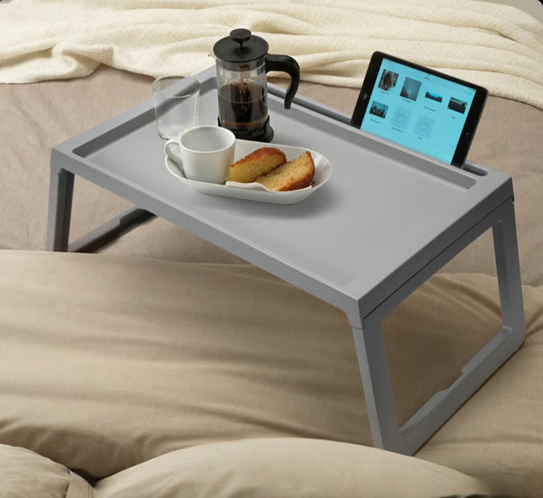 IKEA Style Bed Tray – Grey & White