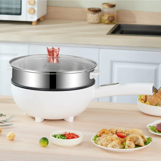 The Ultimate All-in-One Compact Cooker-Multi-Functional Mini Electric Hot Pot & Steamer