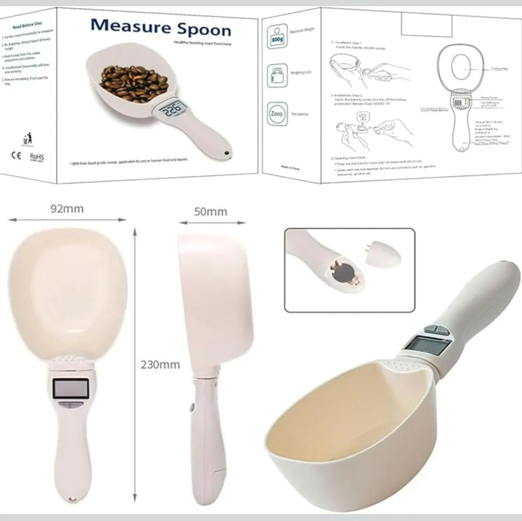 Electronic Kitchen Scale with LCD Digital Measuring Spoon – 800g Capacity, 1g Precision