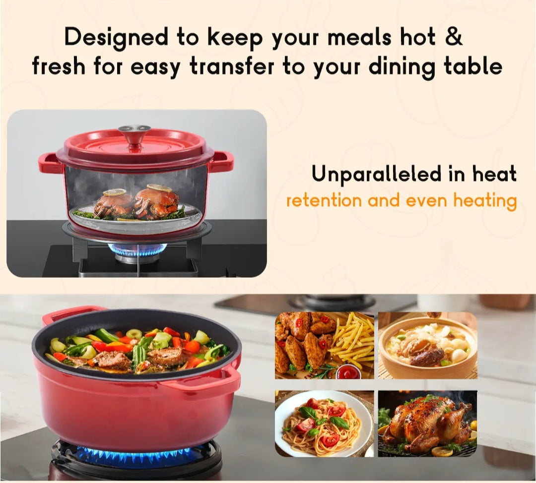 Enamel Cast Iron Pot – Cook with Love, Serve with Style , Welcome Home LB