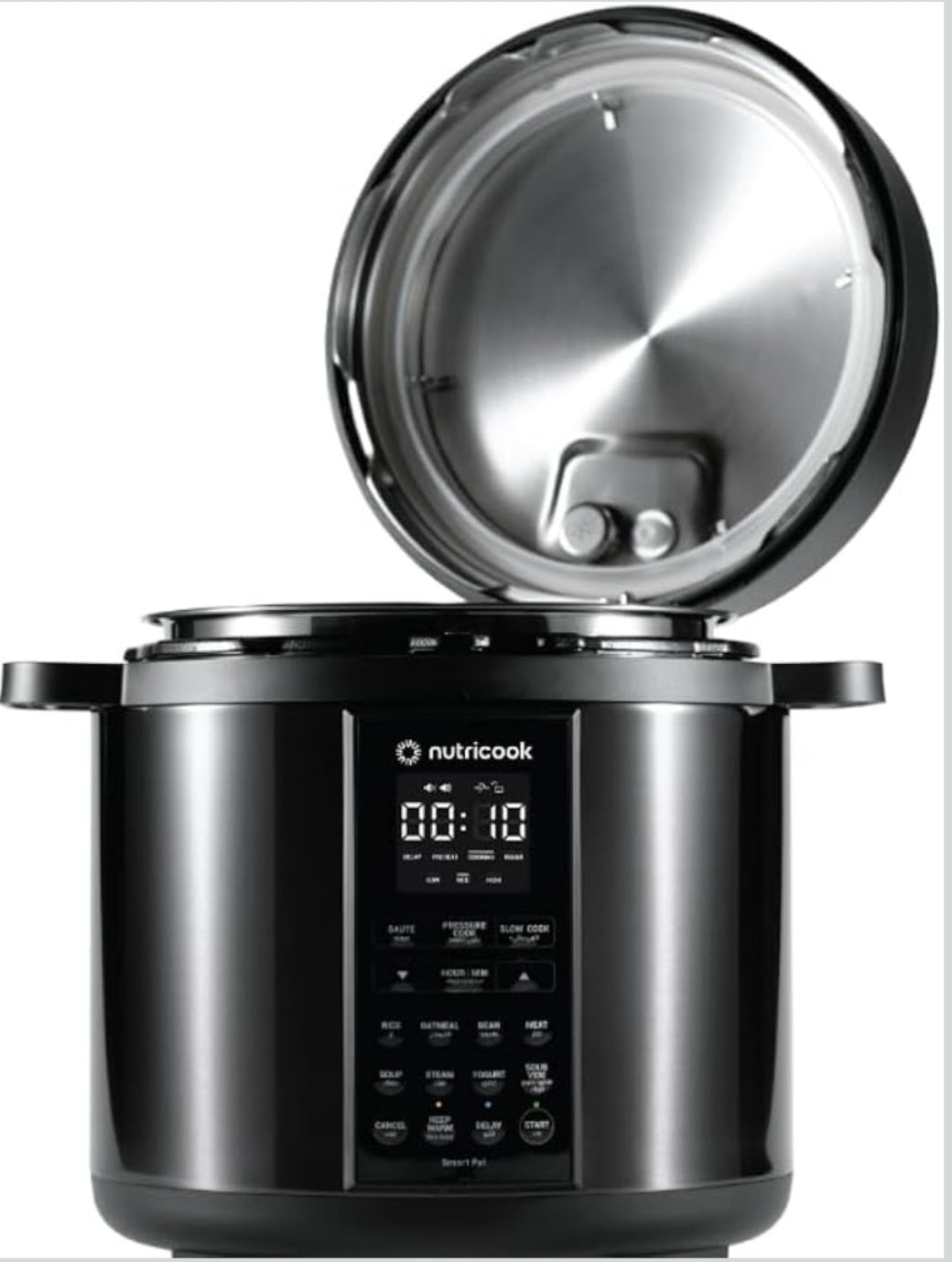 Nutricook Smart Pot 2, 8 Liters, 9 In 1 Electric Pressure Cooker, Slow Cooker, Rice Cooker, Steamer, Sauté Pot, Yogurt Maker & More, 12 Smart Programs With New Smart Lid,
