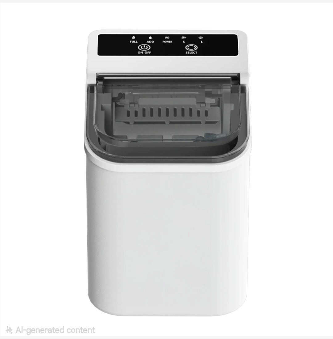 Ice Maker Countertop Machine | Fast 6-8 Min Bullet Ice Portable – 12kg/24h