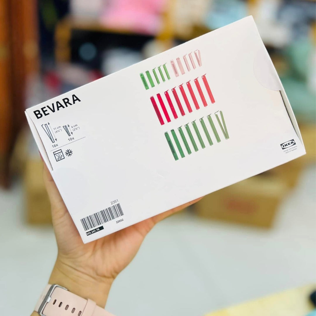 IKEA BEVARA 26-piece sealing clip set.