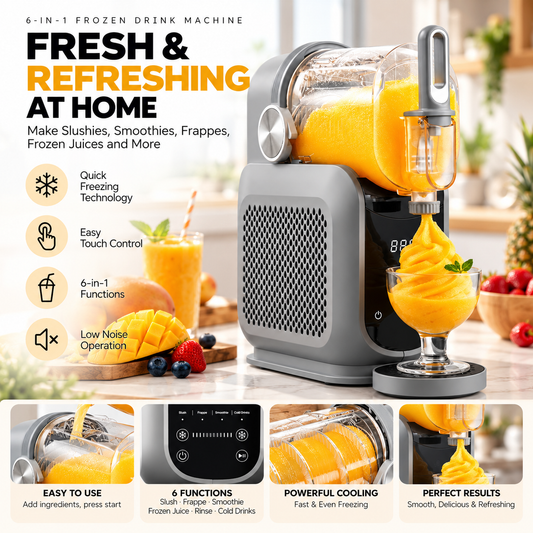 Ice cream Frozen Drink Maker & Slushie Machine (1.8L) – 7-in-1 Countertop Beverage Maker