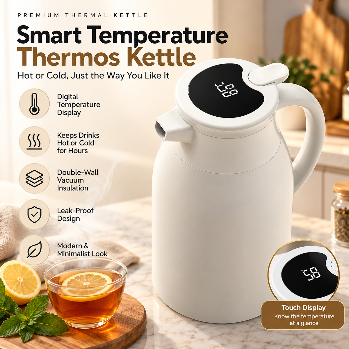 Thermos Digital Vacuum Flask – 1.9L Thermos