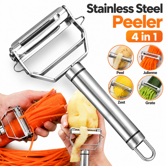 Stainless Steel Vegetable Peeler  High-Quality Ergonomic Kitchen Fruit and Potato Peeler with Sharp Swivel Blade